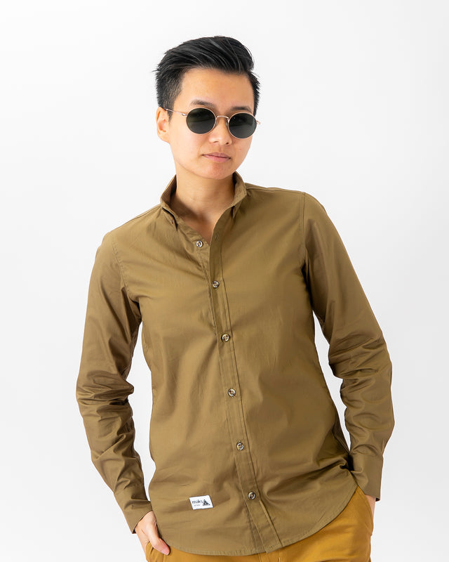 Army Green Signature Long Sleeve Shirt - No credits or exchanges on sale items