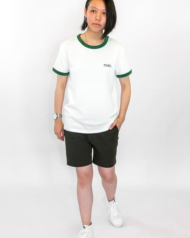 Ringer Tee Green