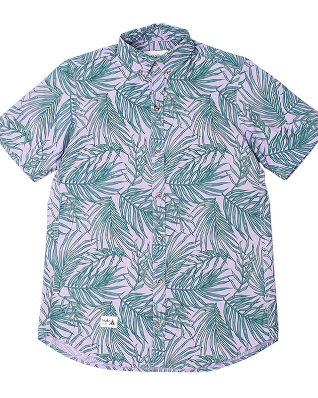 Purple Fern Print Signature Short Sleeve Shirt - No credits or exchanges on sale items